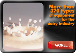 More than 370 types of equipment for then dairy industry