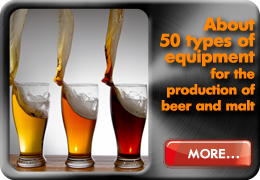 About 80 types of equipment for the production beer and malt