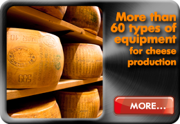 More than 60 types of equipment for cheese production