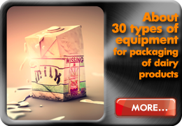About 30 types of equipment for packaging of dairy products