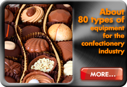 About 80 types equipment for the confectionery industry