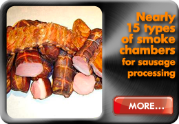 Nearly 15 types of smoke chambers for sausages processing
